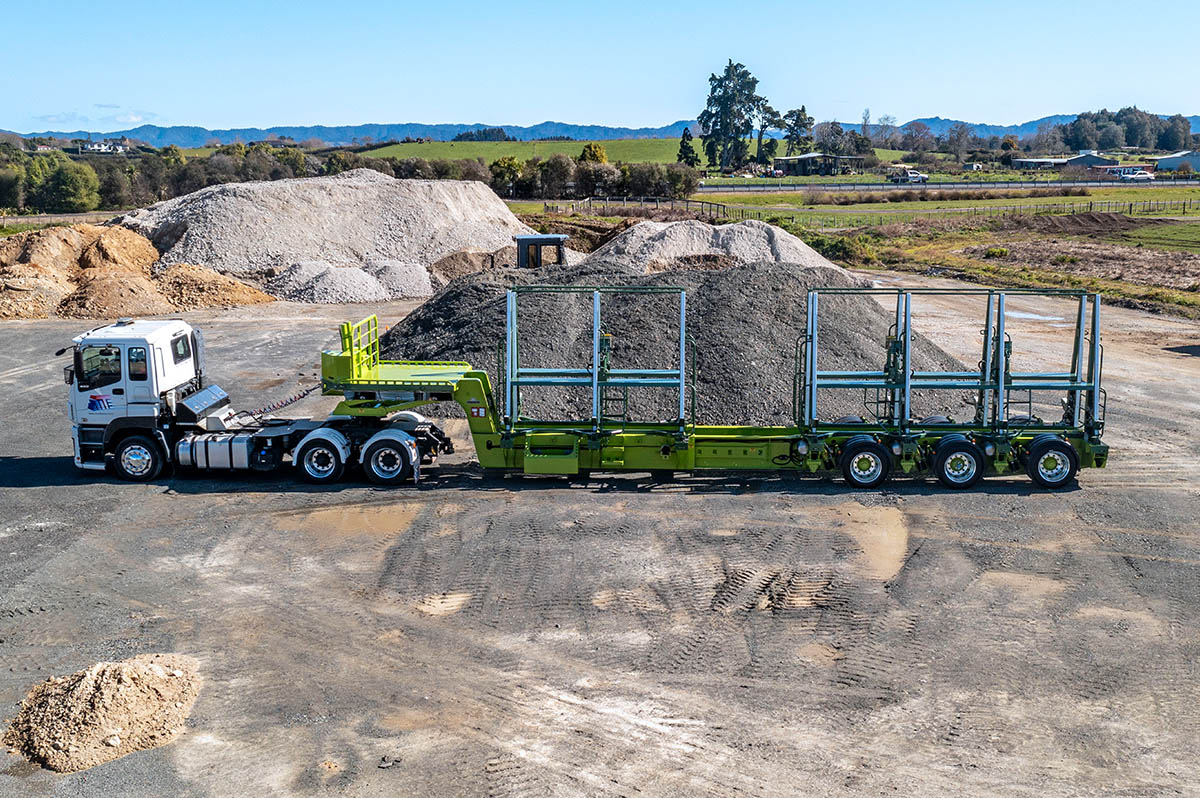 Rows of 4 Panel Trailers Birds Eye View