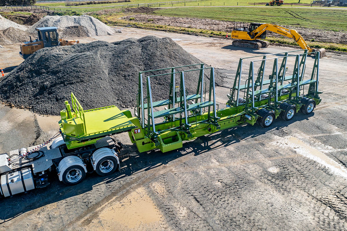 Rows of 4 Panel Trailers Birds Eye View