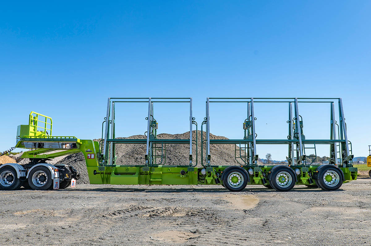 Rows of 4 Panel Trailers Birds Eye View