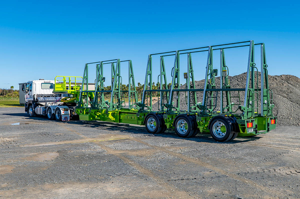 Rows of 4 Panel Trailers Birds Eye View
