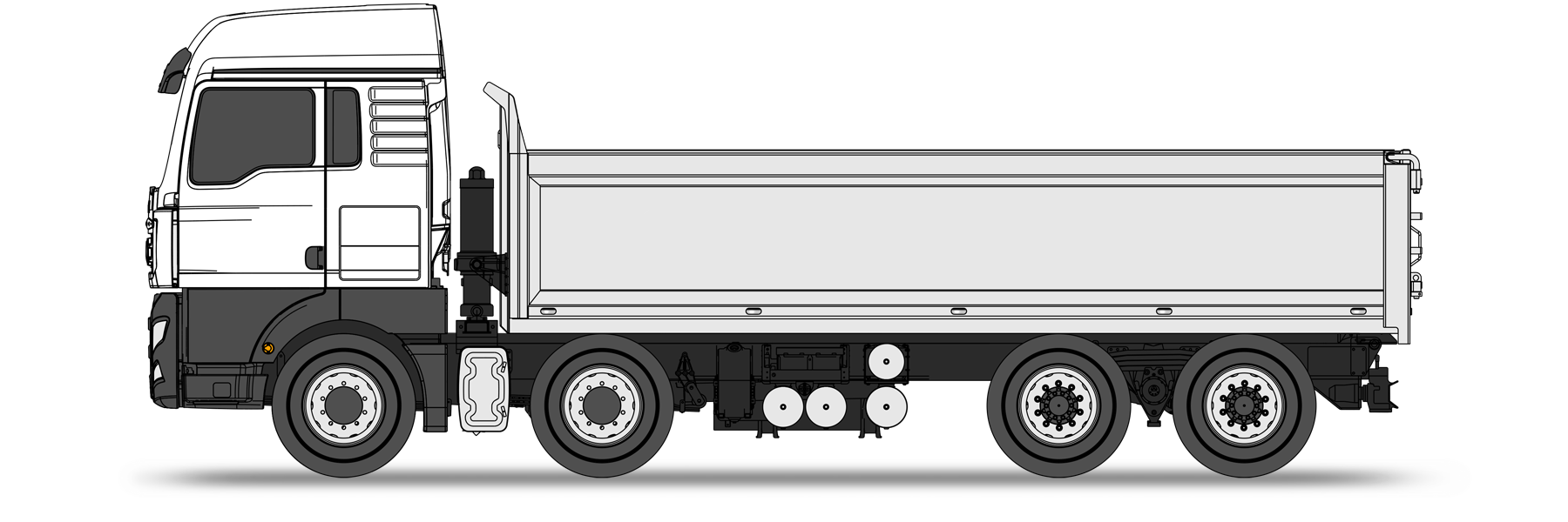Truck Decks Coloured Drawing