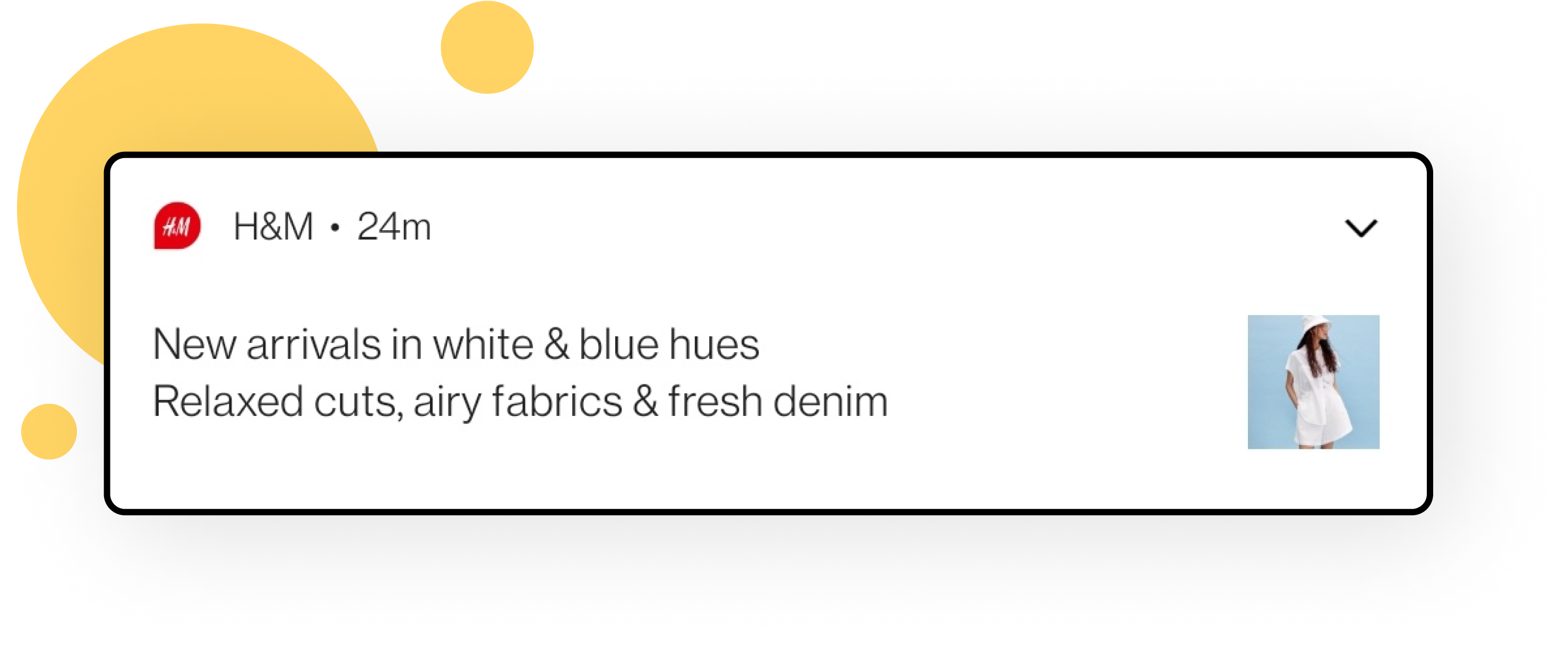 Example of push notifications from a clothing brand announcing new arrivals
