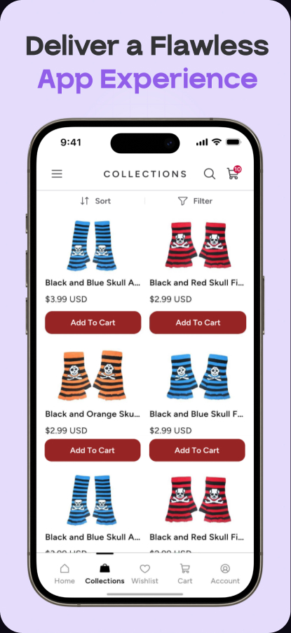 Deliver a flawless app experience – collections screen