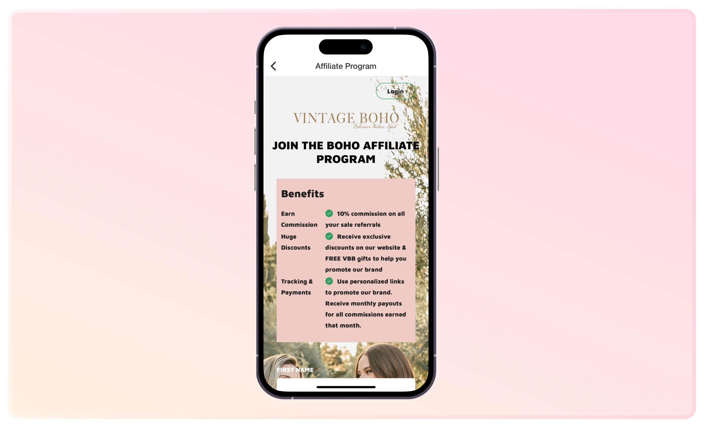 Affiliate program offered by Vintage Boho Bags