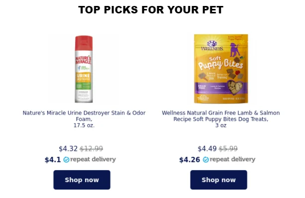 Personalized product recommendations tailored to the customer's needs and preferences