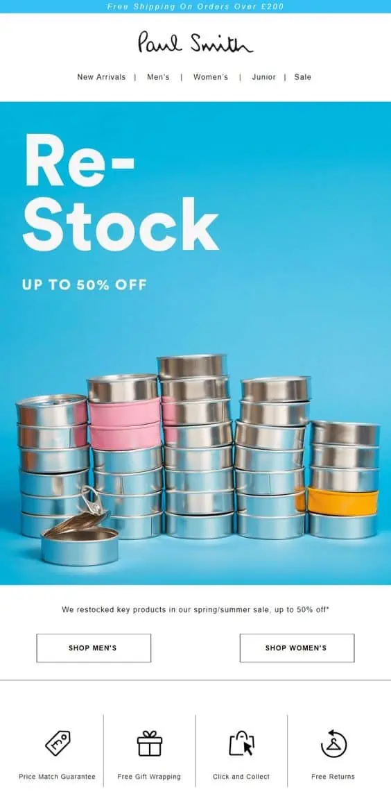 Restock alerts helping customers to replenish products they frequently buy