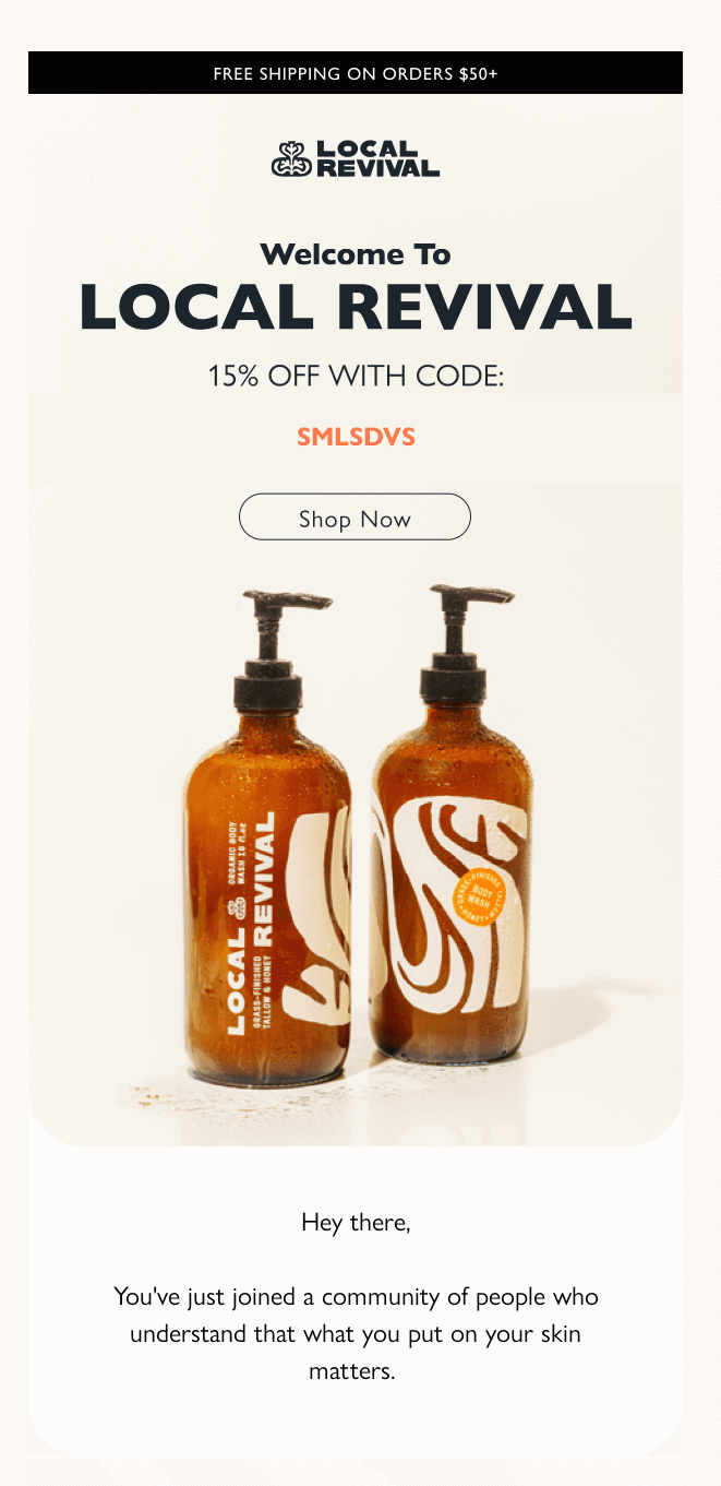 Welcome flows to start a relationship with the customer