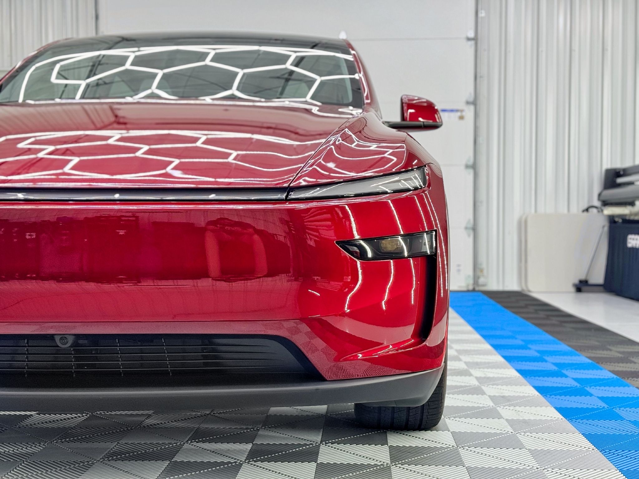 Red 2026 Tesla Model Y with paint protection film in Chattanooga TN