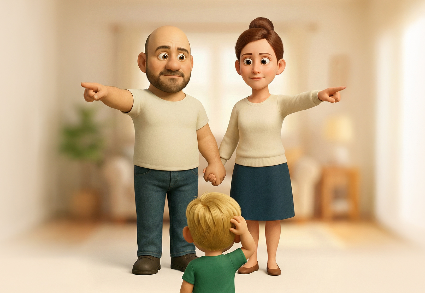 The importance of an aligned direction between parents