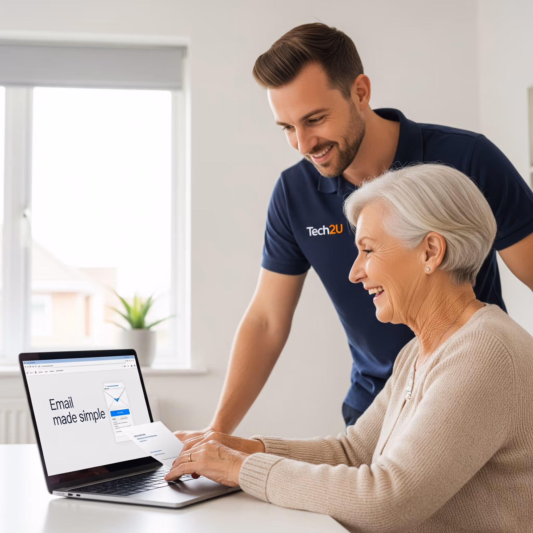 image of customer support interaction (for a plumbing service)