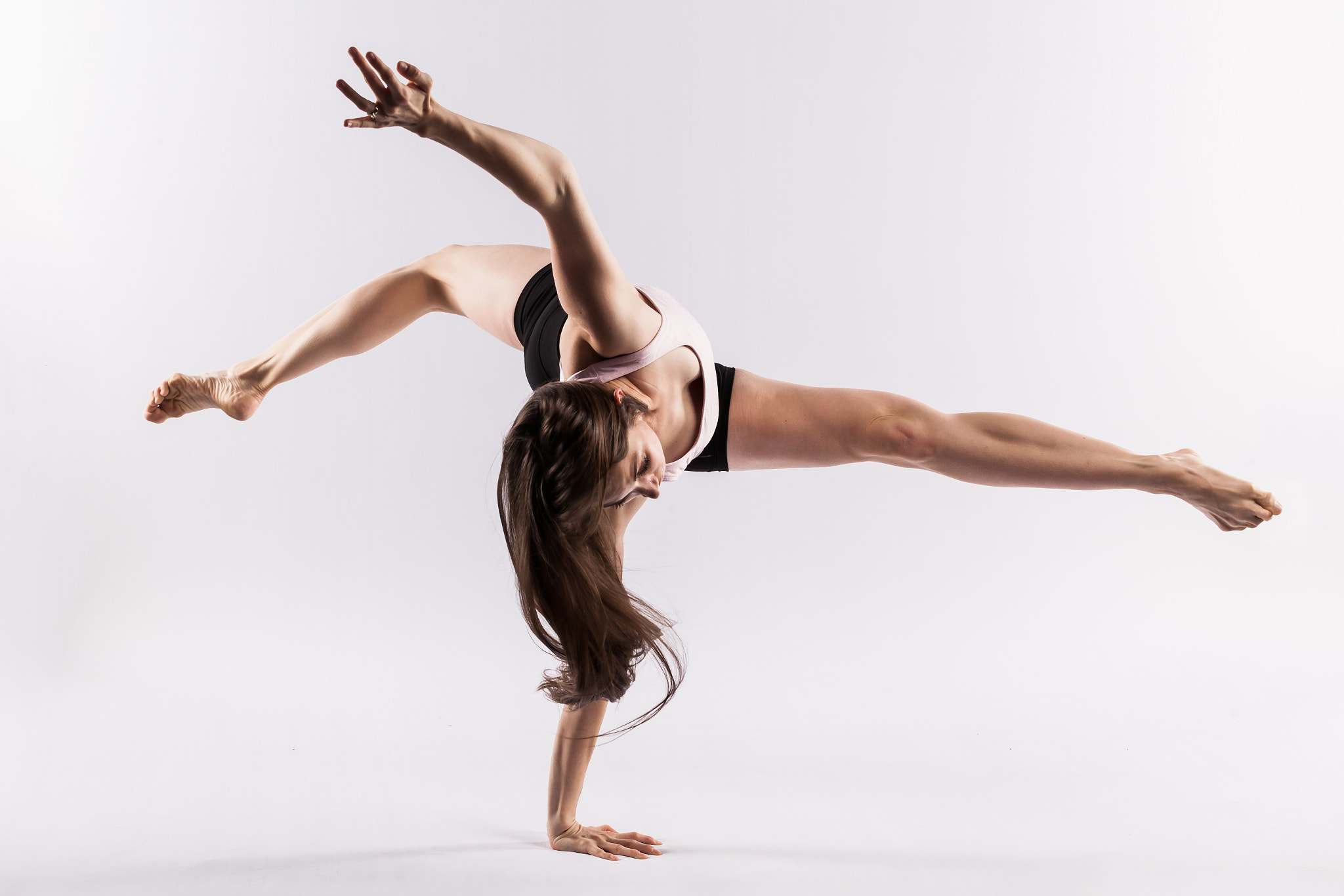 yoga instructor demonstrating a pose