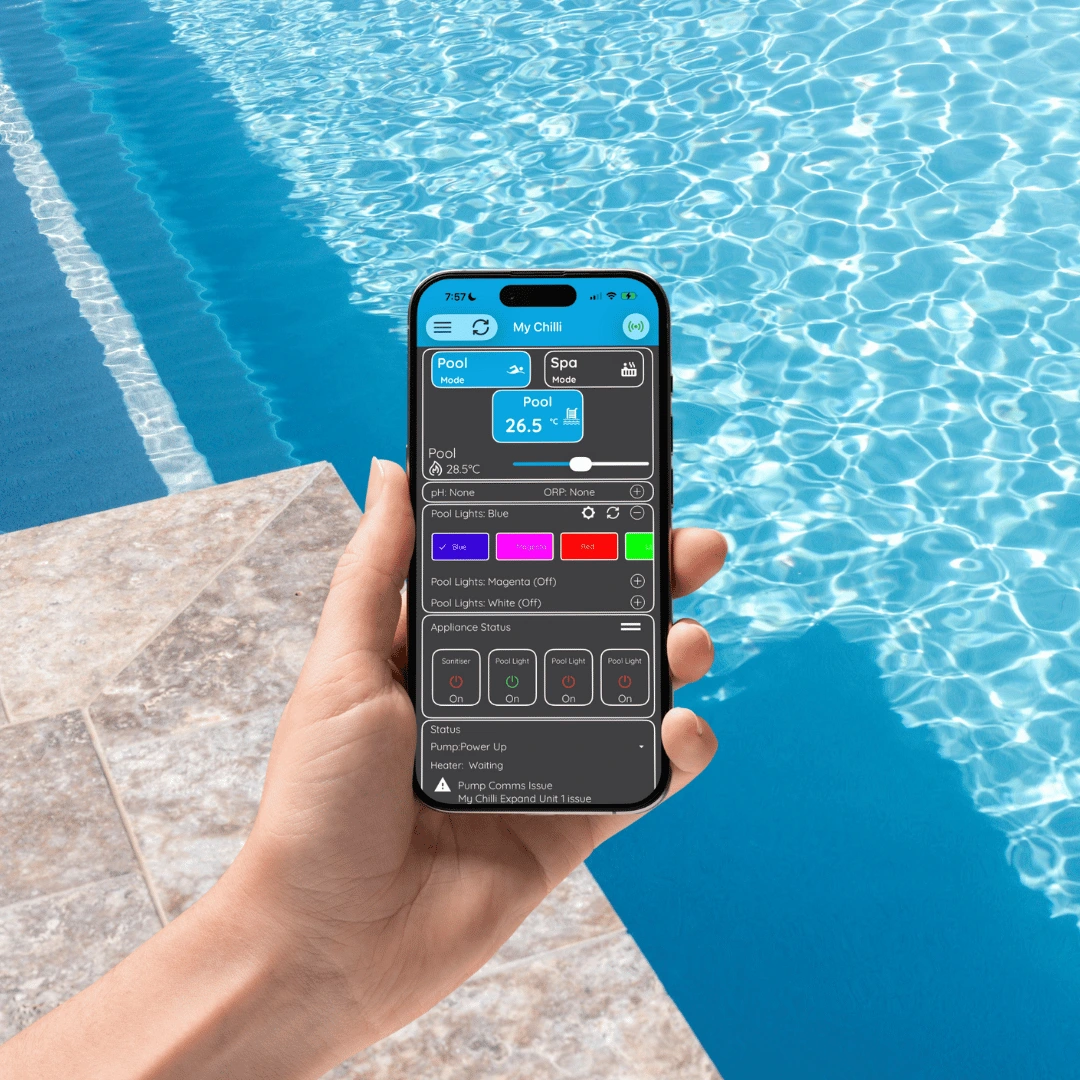 Control your swimming pool via the Summertime Pools mobile app