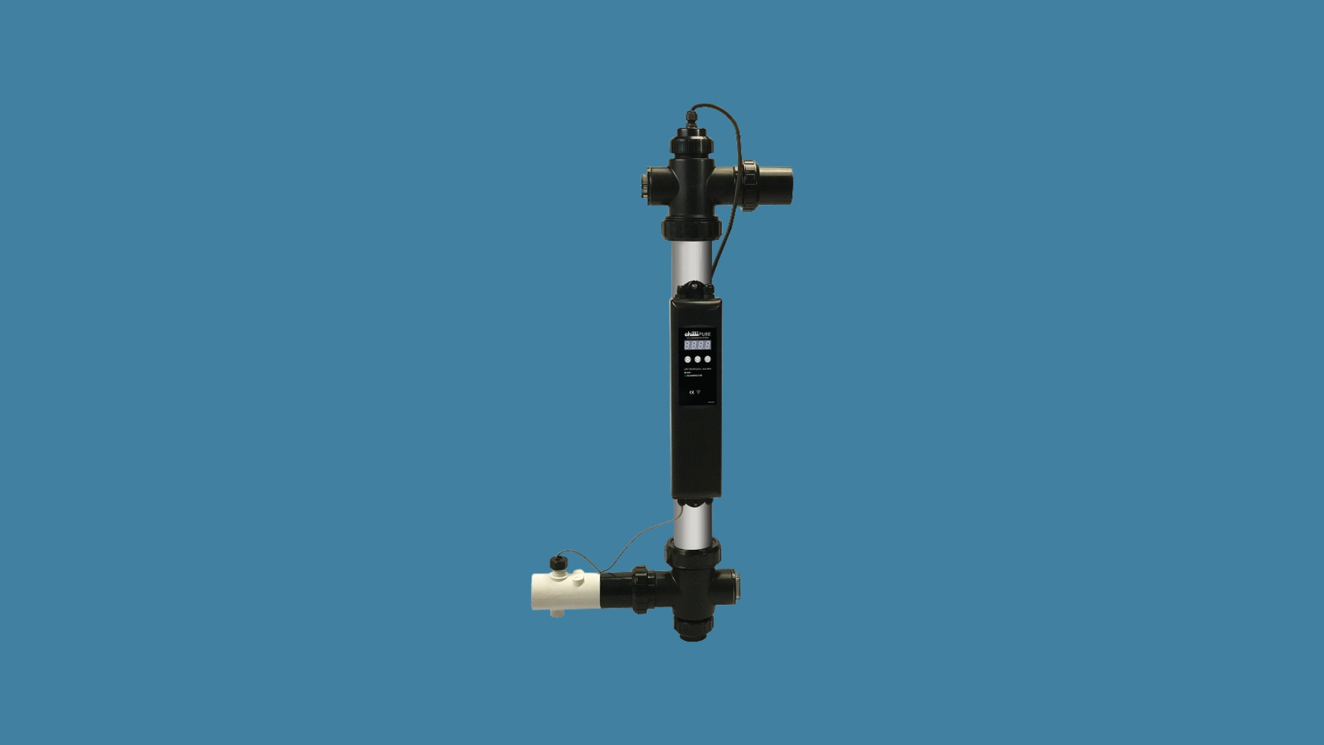 Chilli Pure UV Sanitiser that uses UV light to eliminate bacteria from pool water.