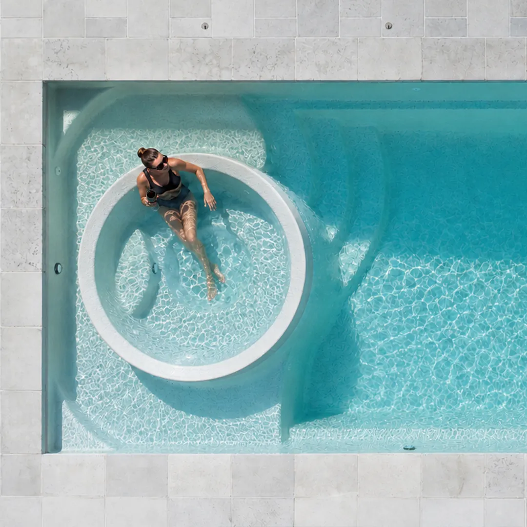 Our fibreglass pool shells use premium gelcoat to prevent fading and chalking.