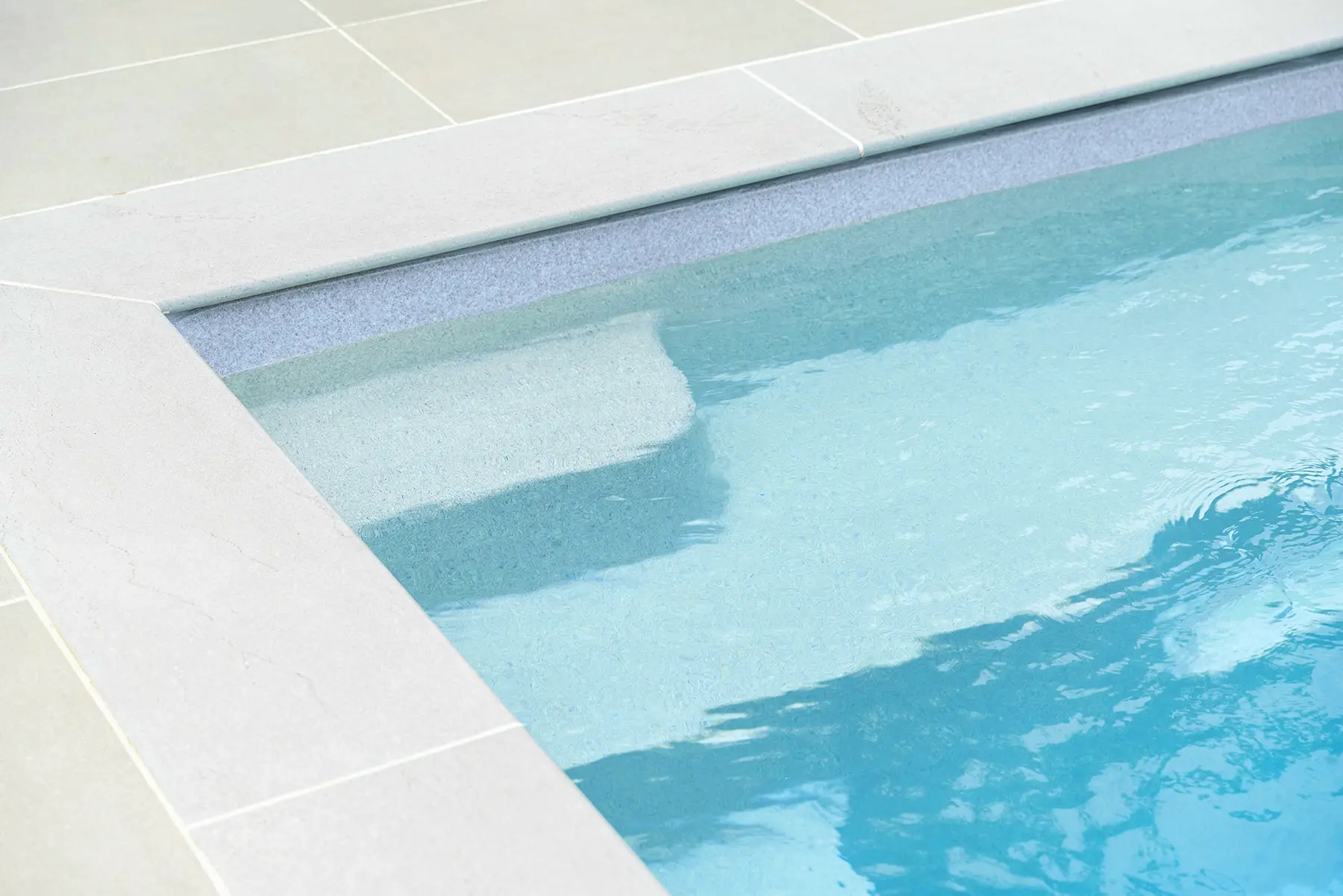 fibreglass pool colour pale blue