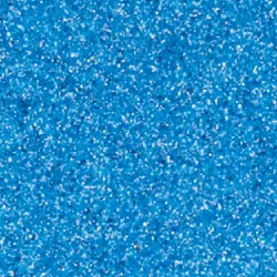 Close-up of a textured surface with small shiny blue particles resembling glitter.