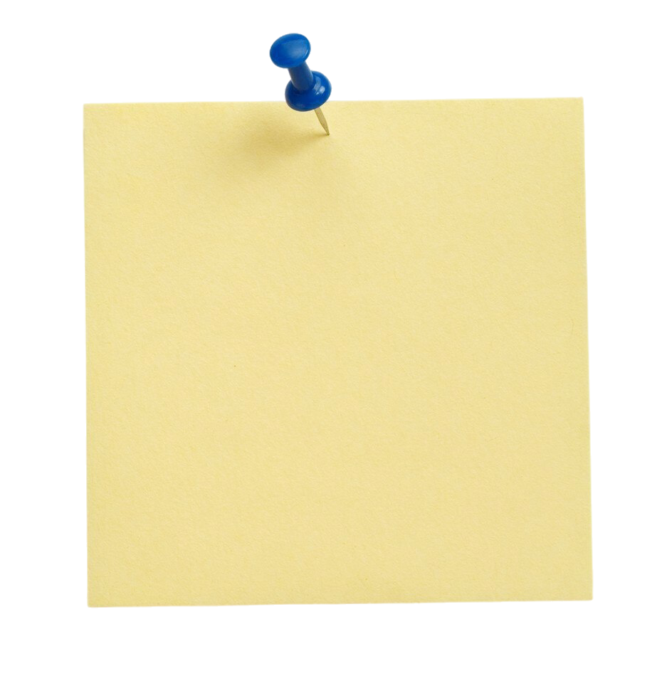 Yellow post-it note.