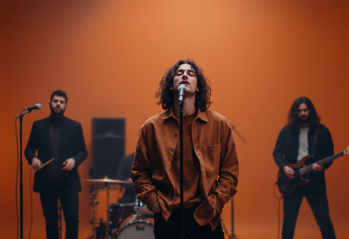 image of band on stage