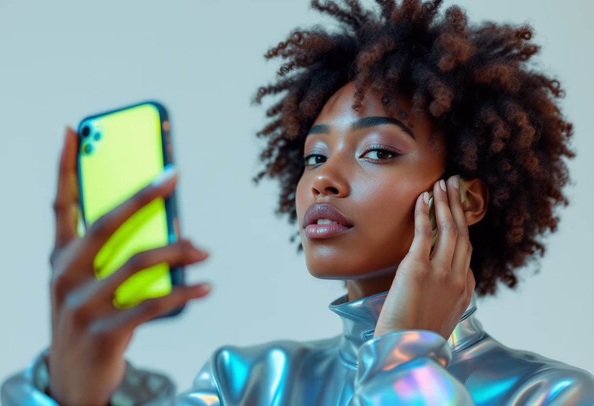 image of a person on a phone call