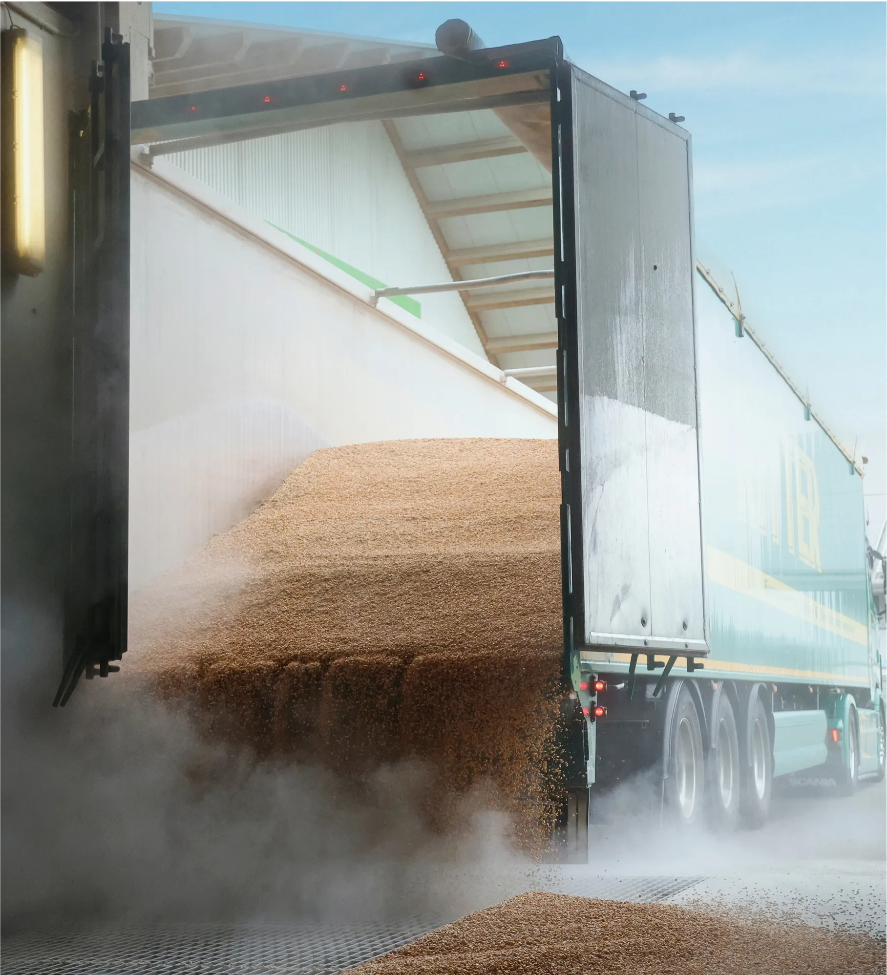 LKW schüttet ab - Agrargut