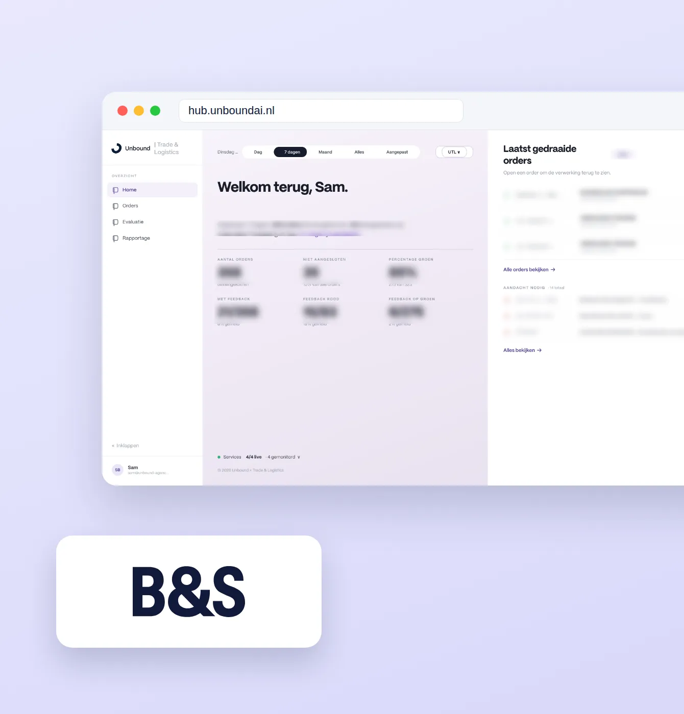 B&S werkt met een digitale medewerker in de Unbound Hub