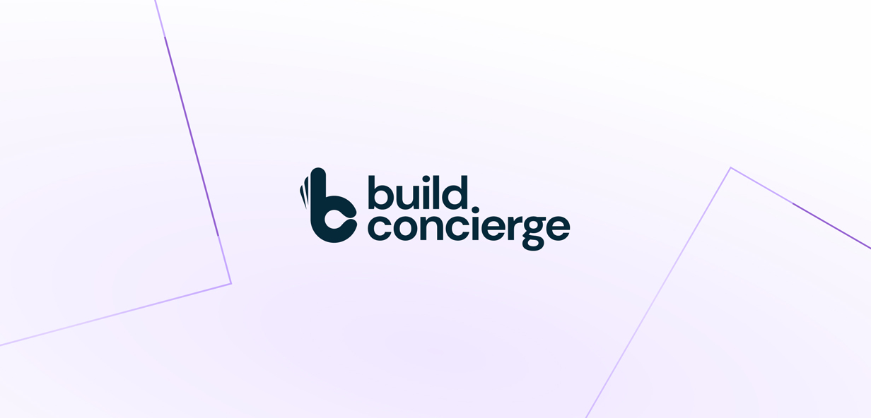 A graphic with the Build Concierge logo