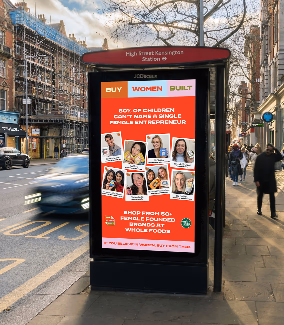 Buy Women Built display on a bus shelter advertisement board