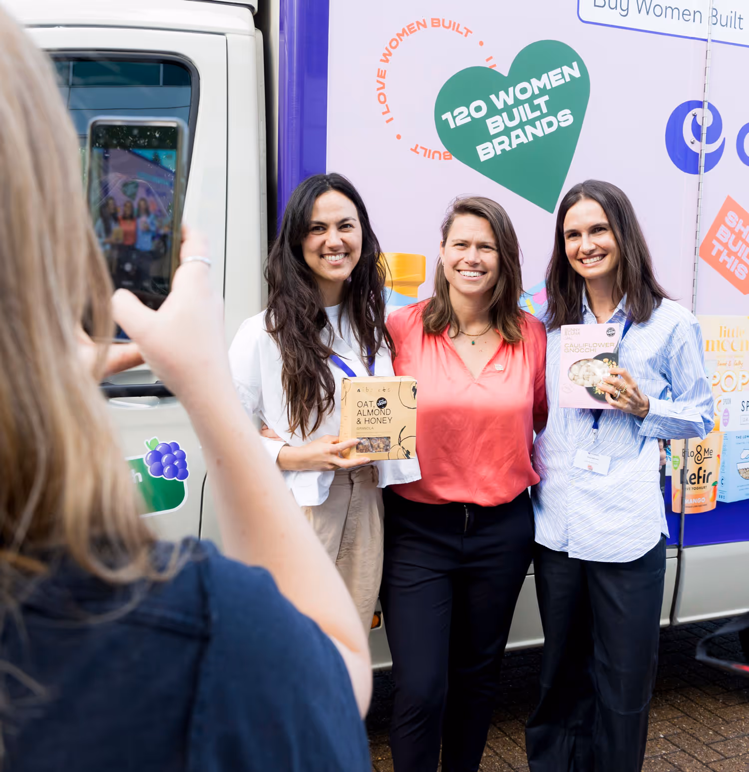 Buy Women Built founders at an Ocado retailer event