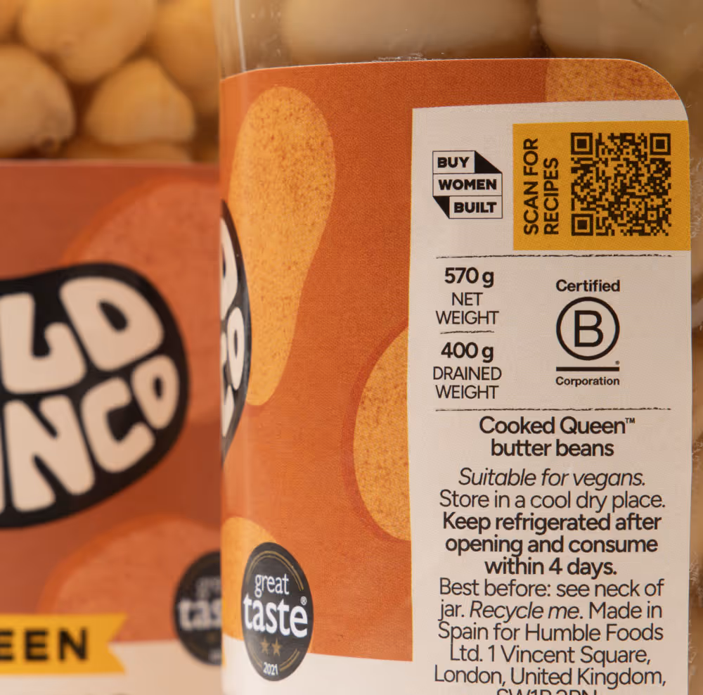 The Buy Women Built Kitemark on packaging