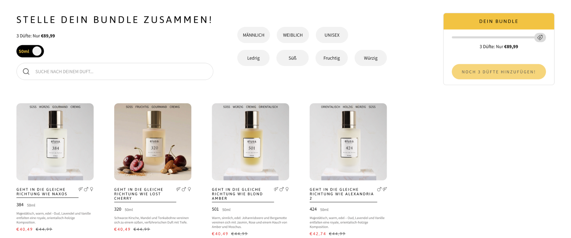 Elusa Bundle Builder Feature-Bild – Ergebnis der Shopify Entwicklung