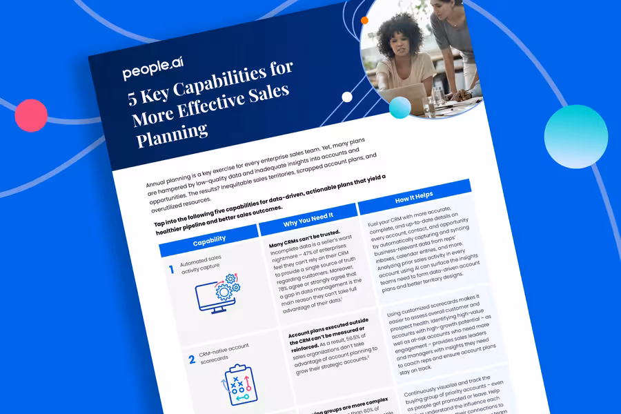5 Key Capabilities for More Effective Sales Planning