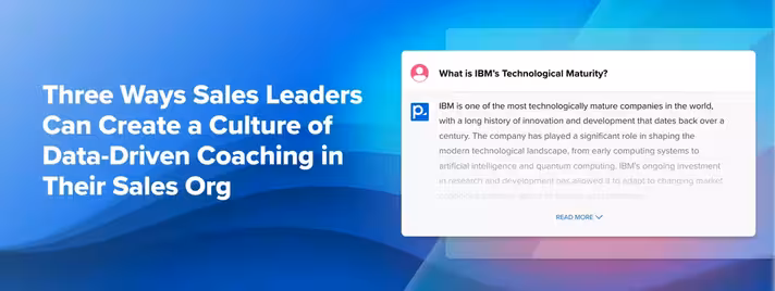 "3 Ways Sales Leaders Can Foster Data-Driven Coaching in Sales
