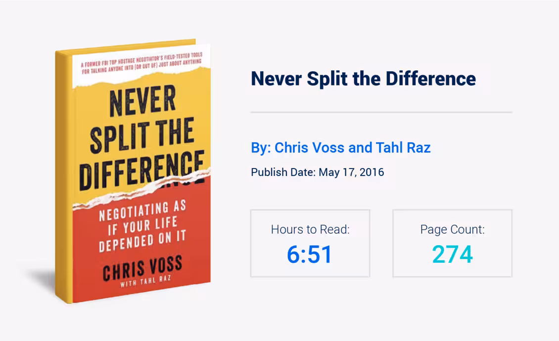 Never Split The Difference