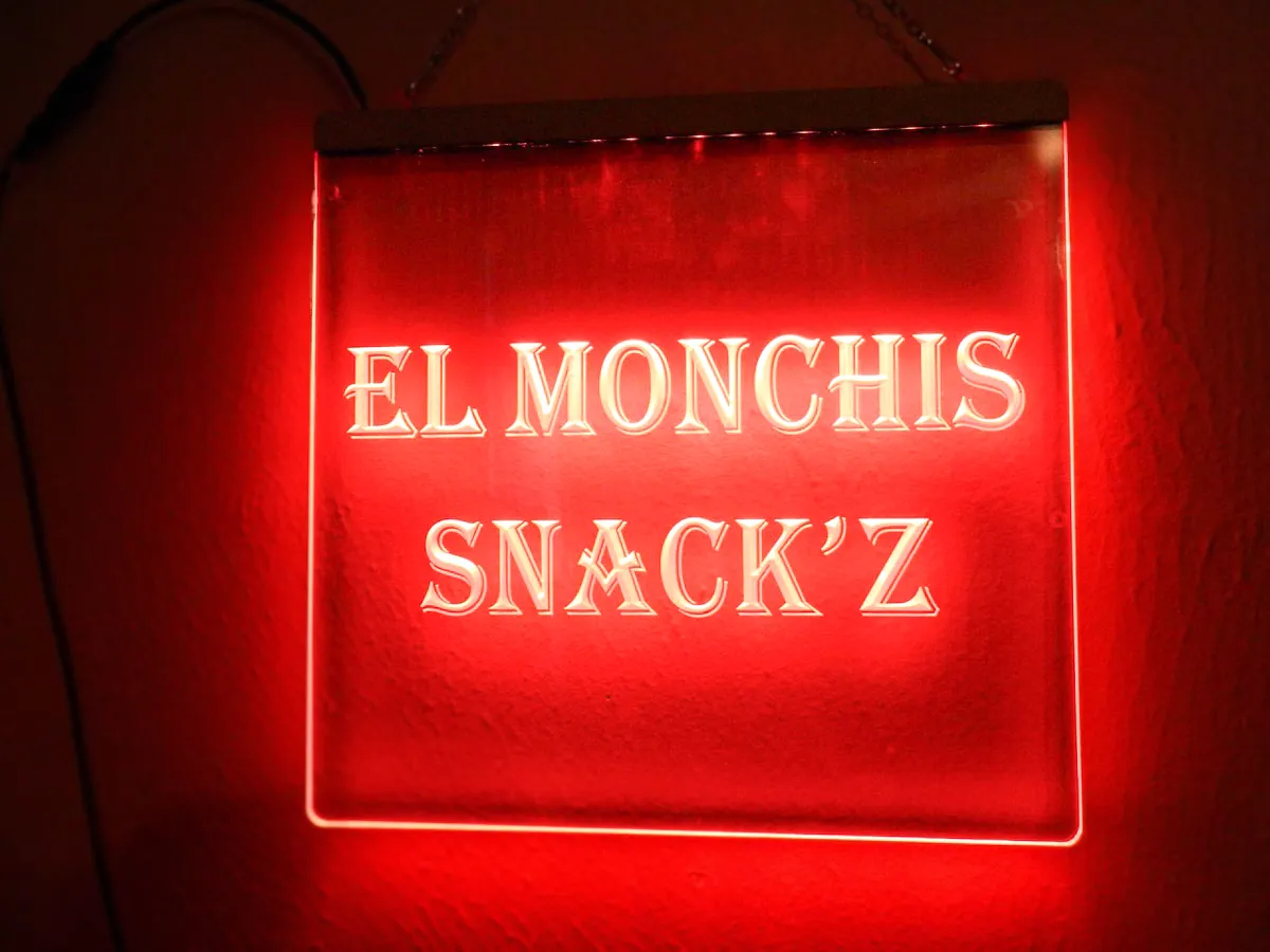 Indoor and outdoor Martino Signs awning for El Monchis Snack'z in Philadelphia, PA