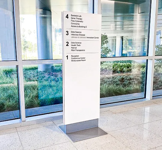 Indoor and outdoor sign by Martino Signs in Philadelphia, PA building directory