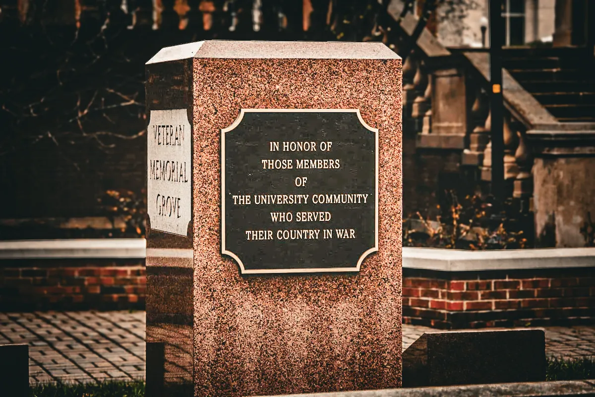 Veteran memorial stone honoring university community members who served
