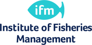 Institute of Fisheries Management logo featuring lowercase letters 'ifm' inside a turquoise fish shape above the institute name in blue.