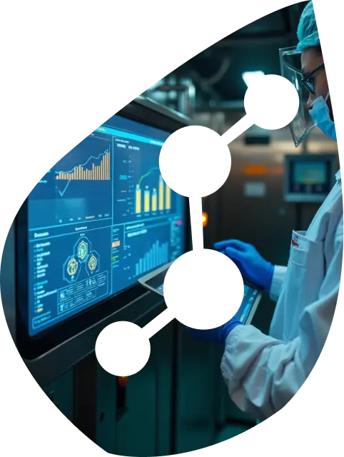 Técnico digitalizando y automatizando procesos de limpieza industrial
