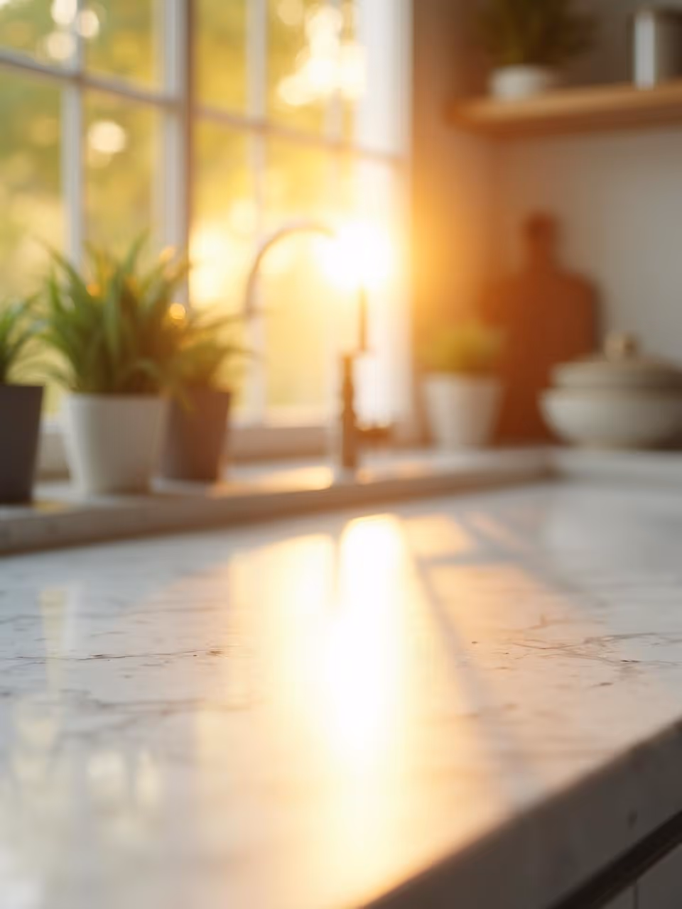 Fotografía de un mesón de una cocina súper limpia