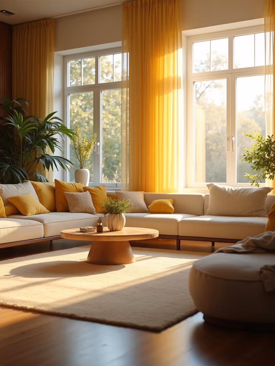 Fotografía de la sala de un hogar sumamente limpio