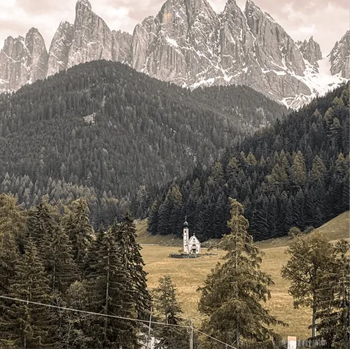 Breathtaking mountain landscape with dramatic peaks