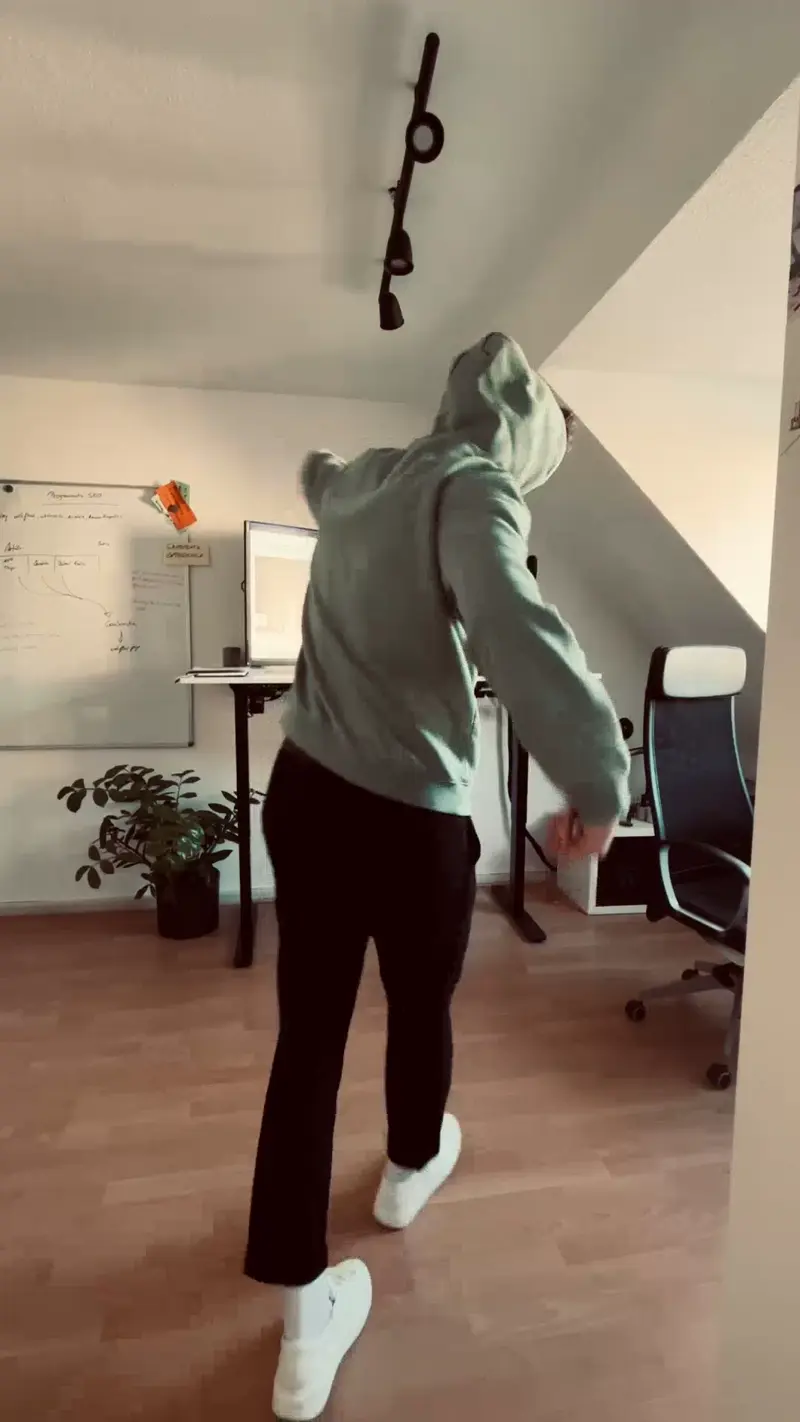 Video of a person dancing in a room