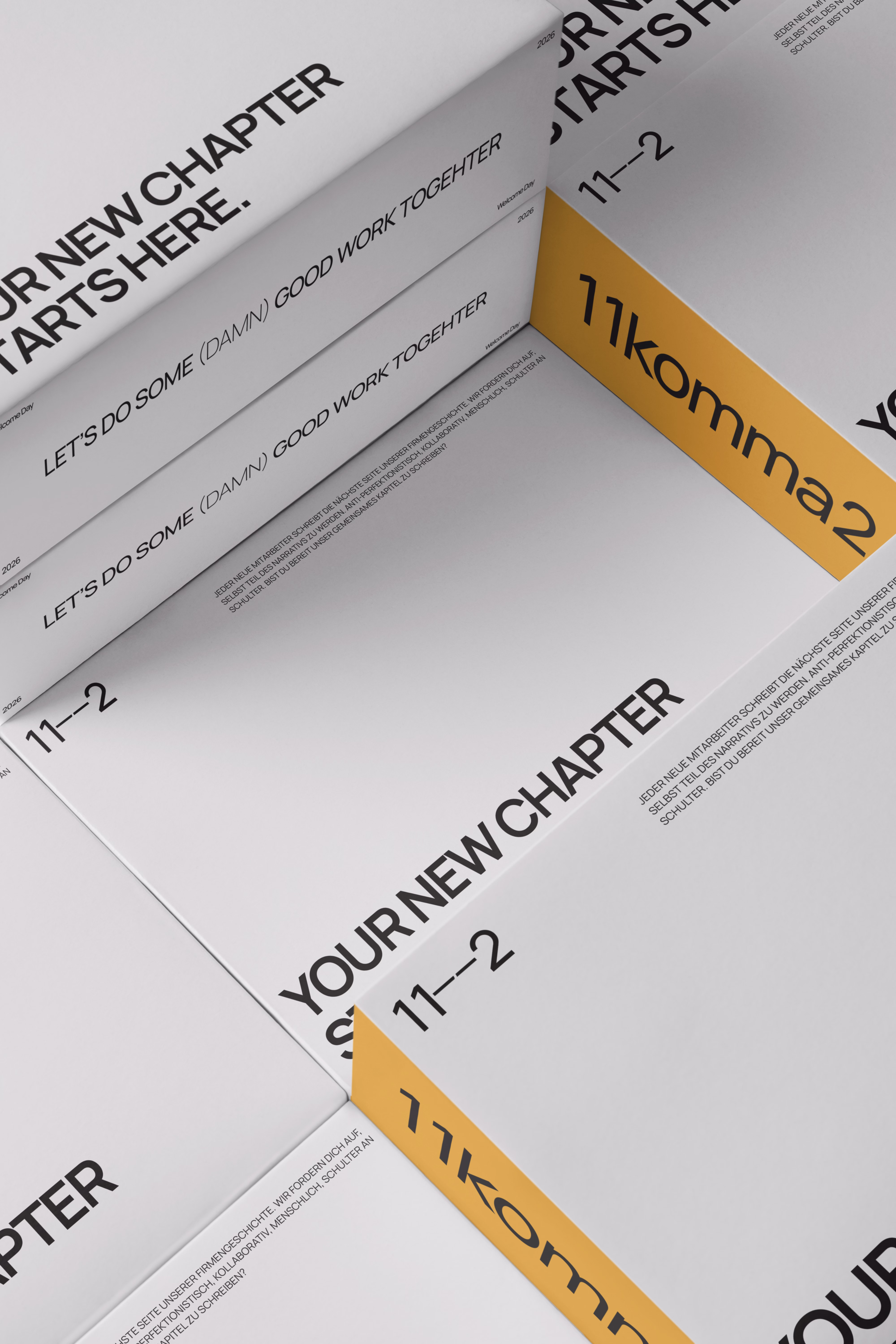 eine von der employer branding agentur straling entwickelte und gestaltete onboading box oder welcome package für die organisationsentwicklungsberatung 11komma2