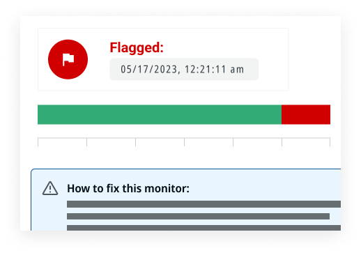 A monitor is flagged in the Thoropass platform