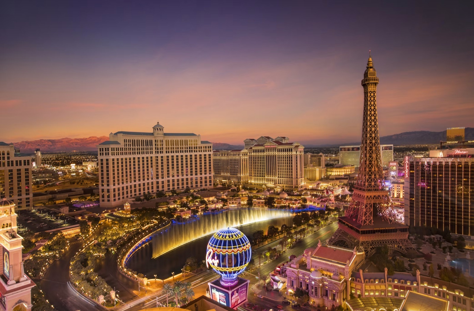 Las Vegas Strip at dusk