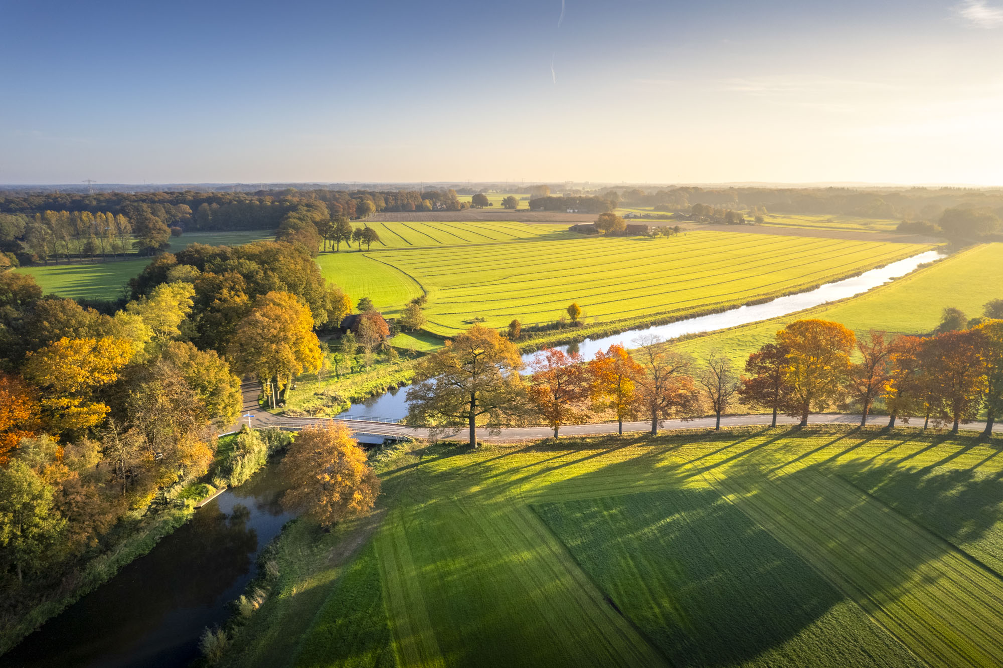 Stralende herfstochtend