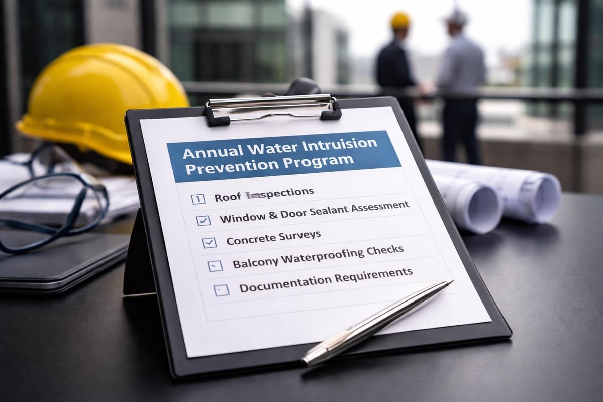 Building maintenance inspection schedule