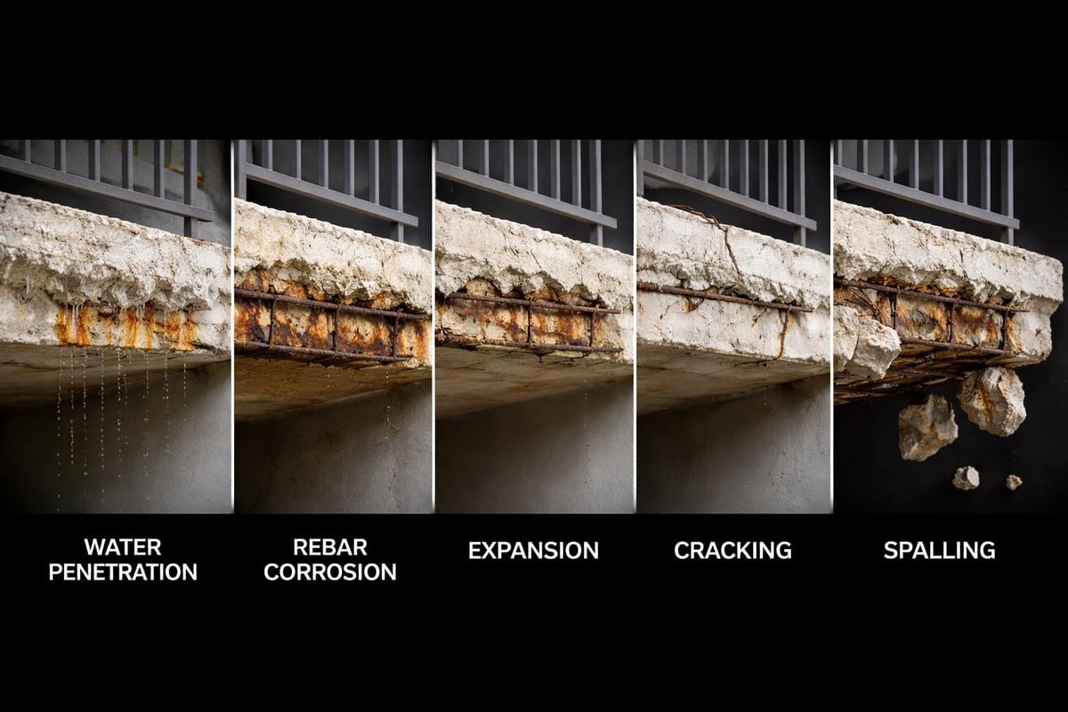 Concrete deterioration cycle