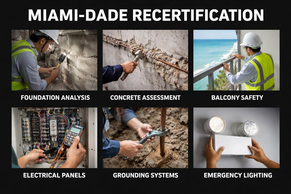 Building recertification inspection components
