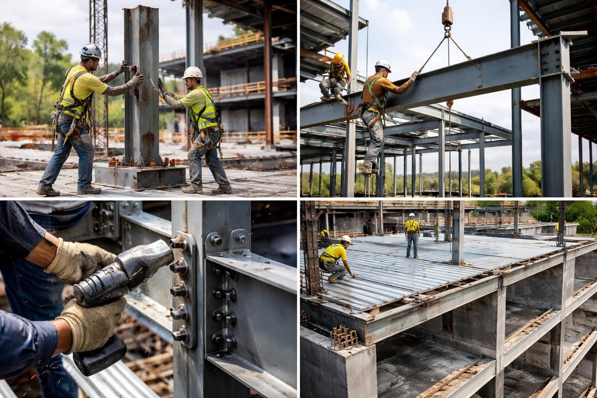 Steel structural assembly